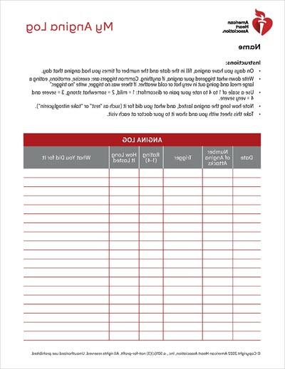 Angina Log PDF Image